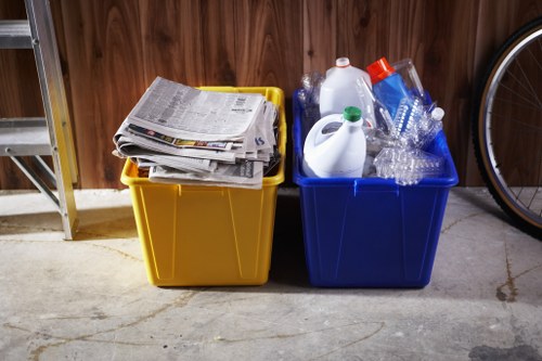 Recycling construction waste materials at a local facility